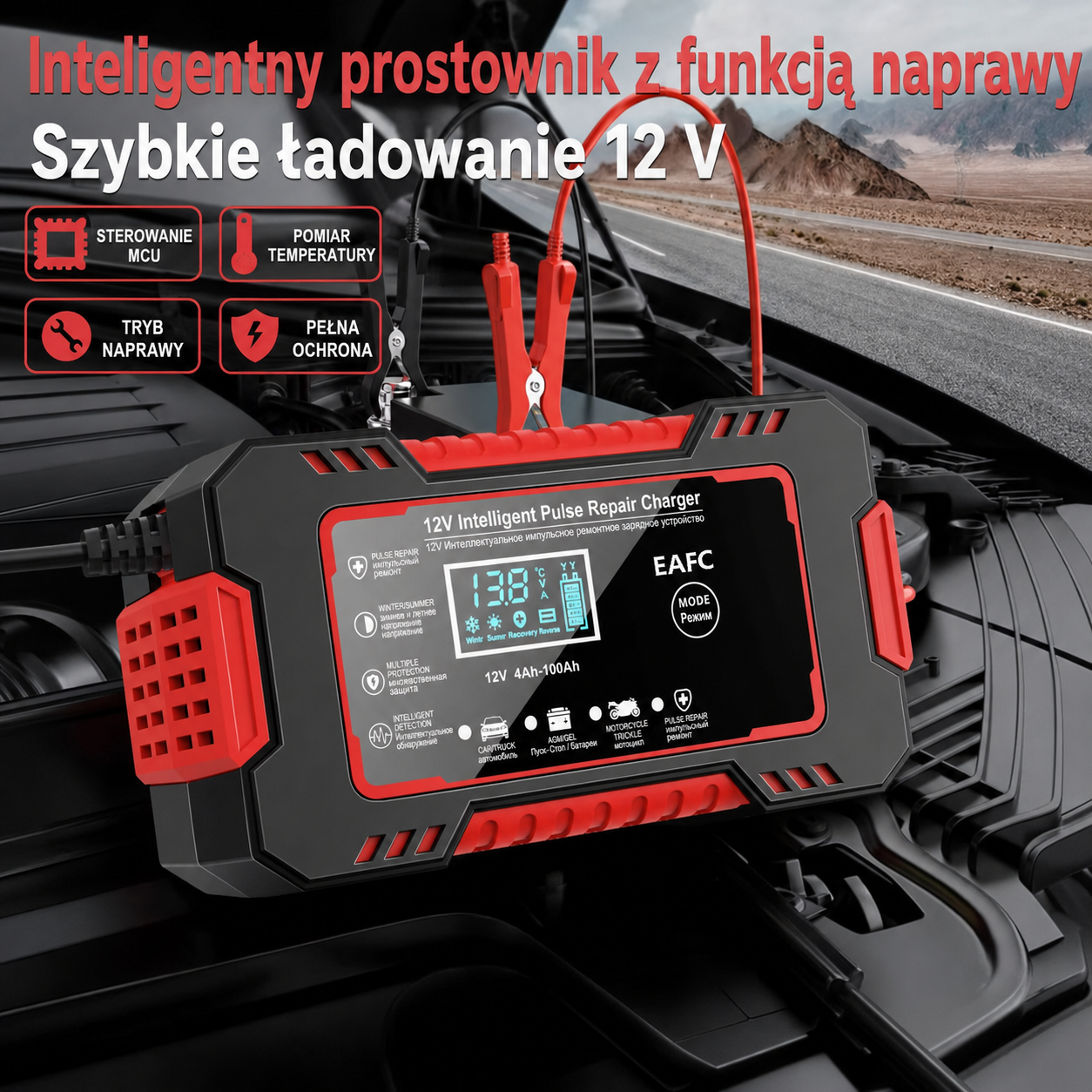 NEXAAMP Inteligentna ładowarka impulsowa 12V 6A