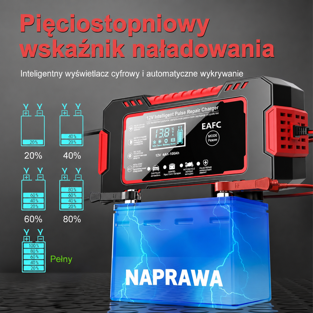 NEXAAMP Inteligentna ładowarka impulsowa 12V 6A
